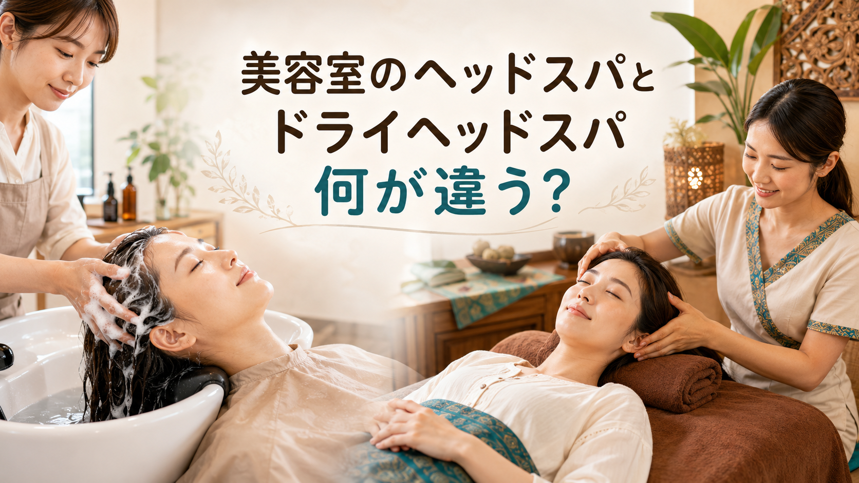 美容室のヘッドスパとドライヘッドスパは何が違う？目的に合わせた選び方