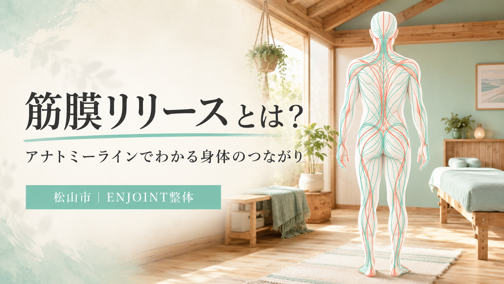 【松山市の整体】筋膜リリースとは？アナトミーラインと身体のつながりを分かりやすく解説